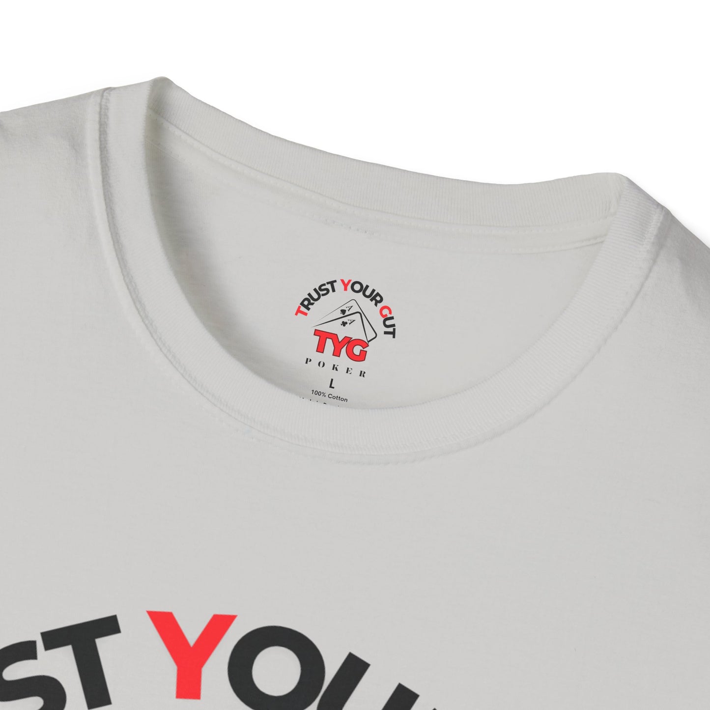 Unisex Poker T-Shirt - Trust Your Gut, Gift for Gamblers, Casual Wear, Poker Night, Softstyle Tee