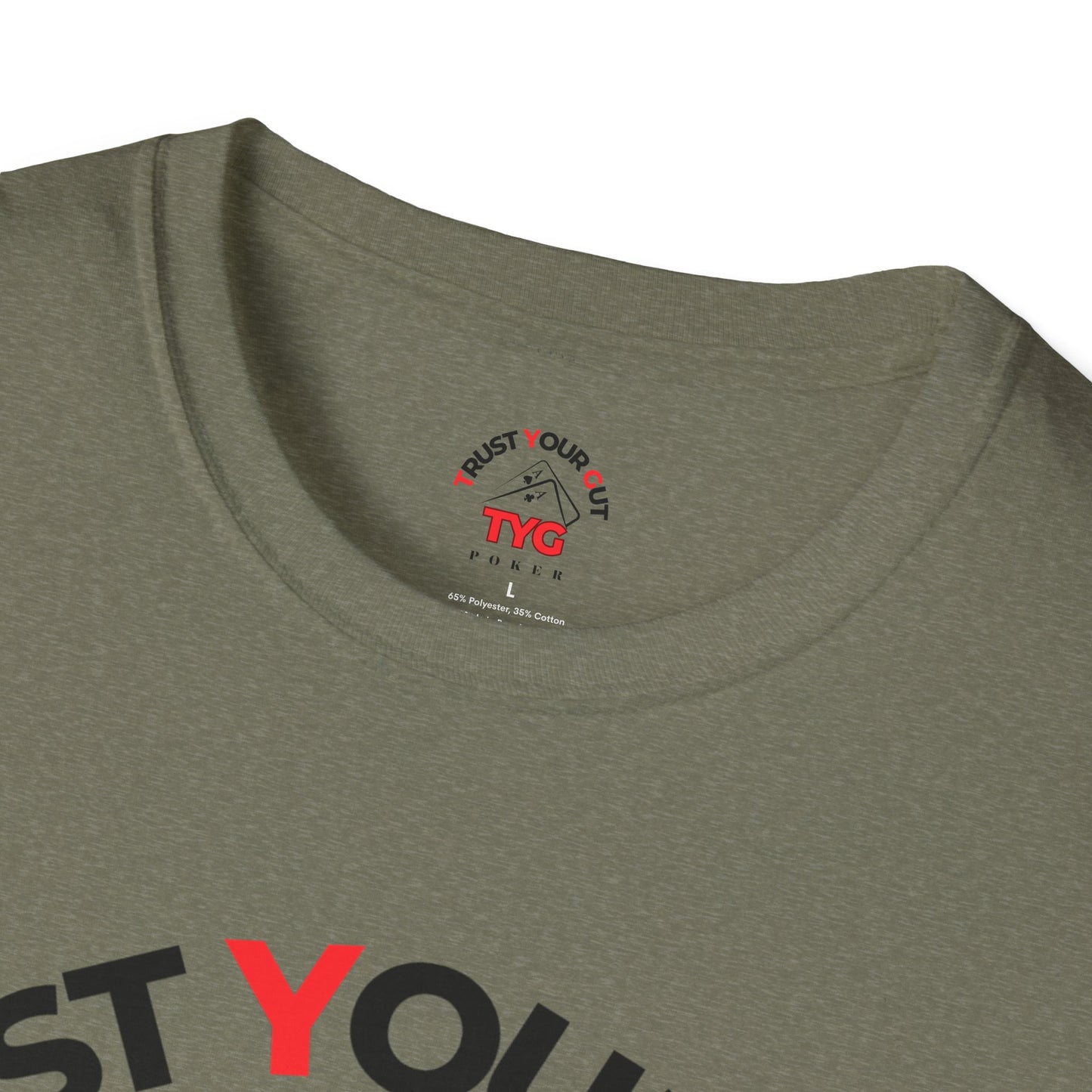 Unisex Poker T-Shirt - Trust Your Gut, Gift for Gamblers, Casual Wear, Poker Night, Softstyle Tee