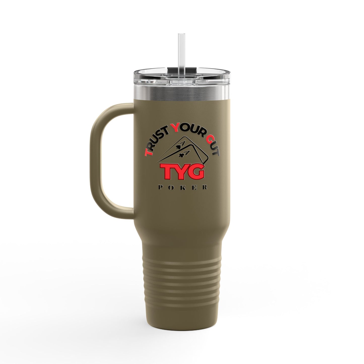 Trust Your Gut Insulated Travel Mug, 40oz - Custom Travel Tumbler for Coffee Lovers, Great for Gifts, Road Trips, and Everyday Use