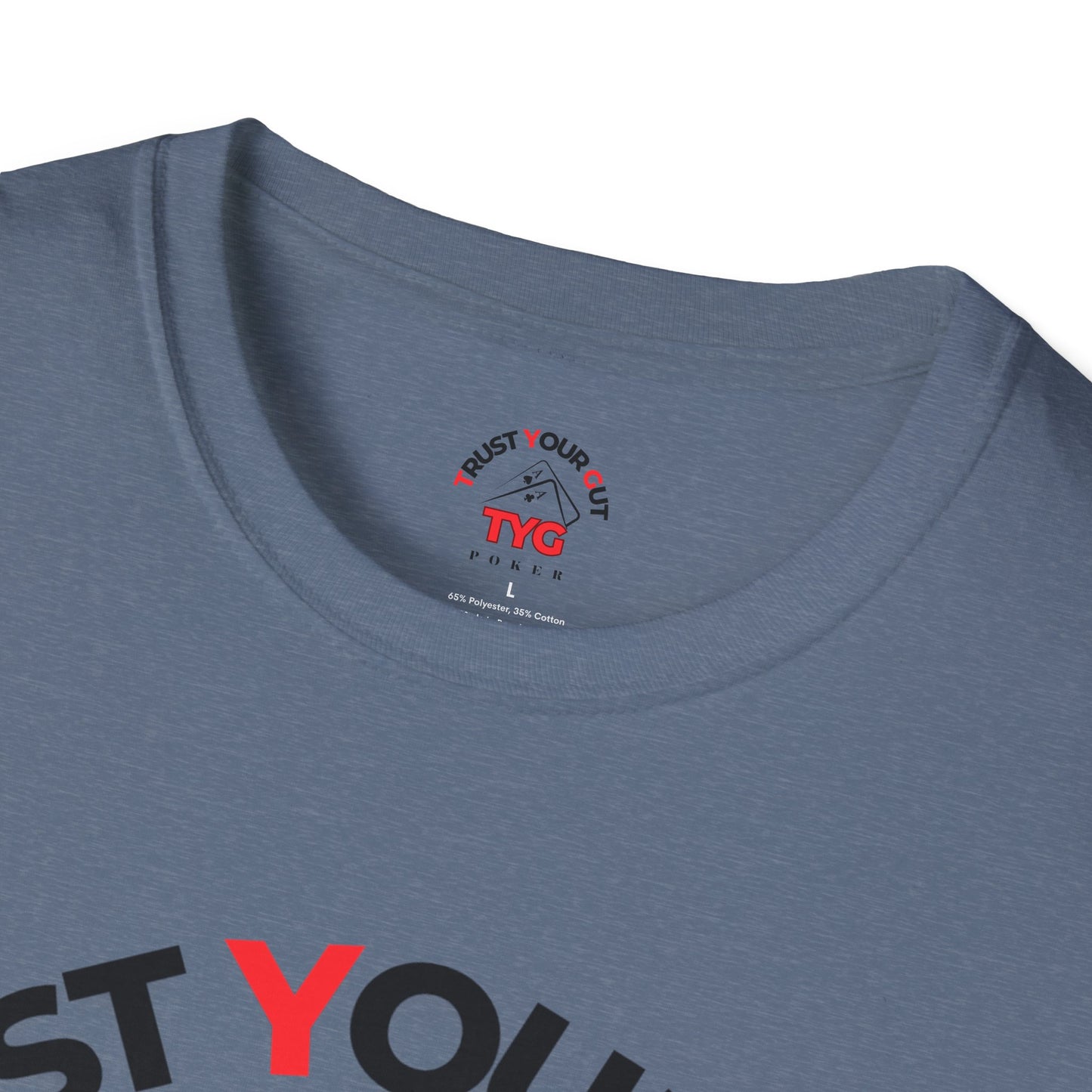 Unisex Poker T-Shirt - Trust Your Gut, Gift for Gamblers, Casual Wear, Poker Night, Softstyle Tee