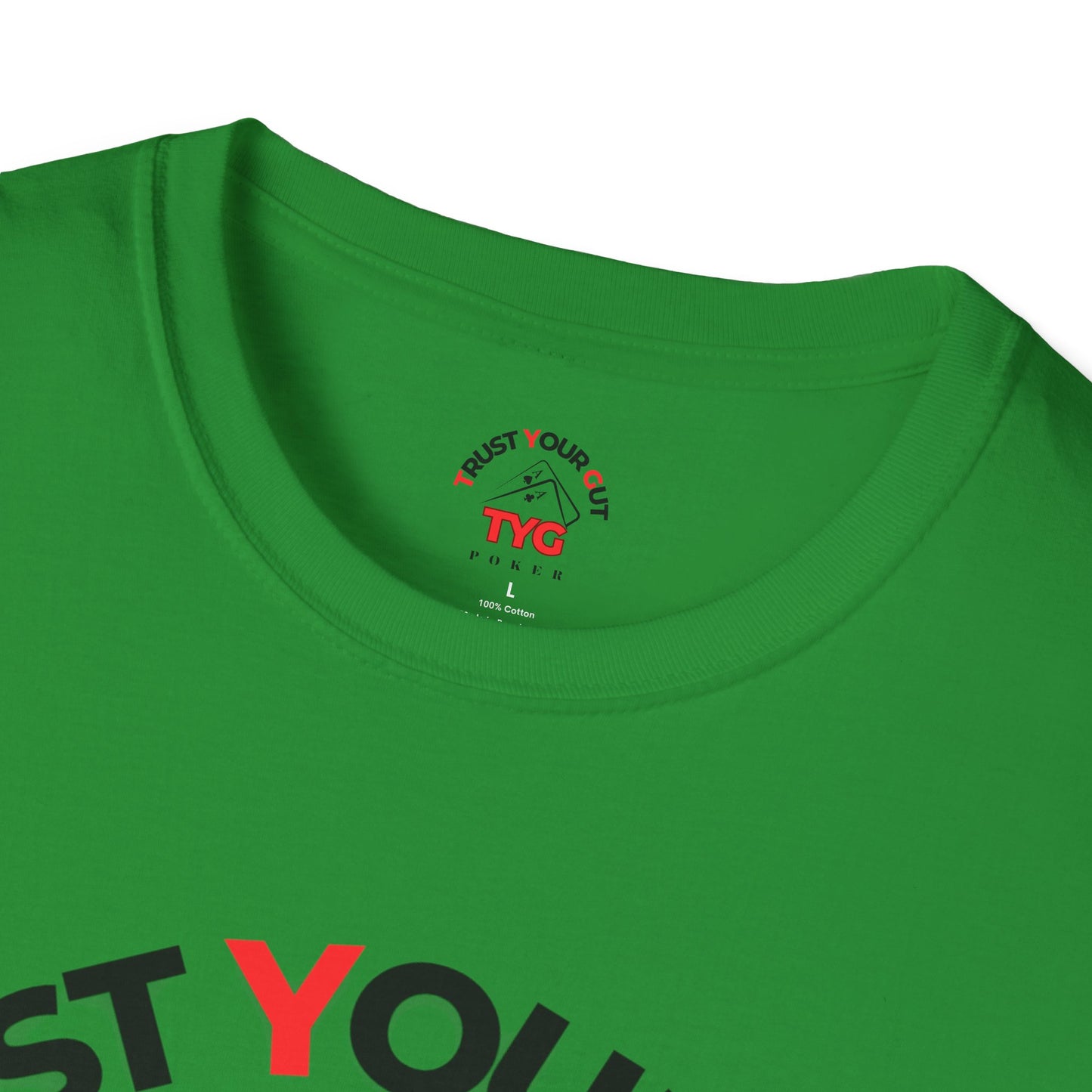 Unisex Poker T-Shirt - Trust Your Gut, Gift for Gamblers, Casual Wear, Poker Night, Softstyle Tee