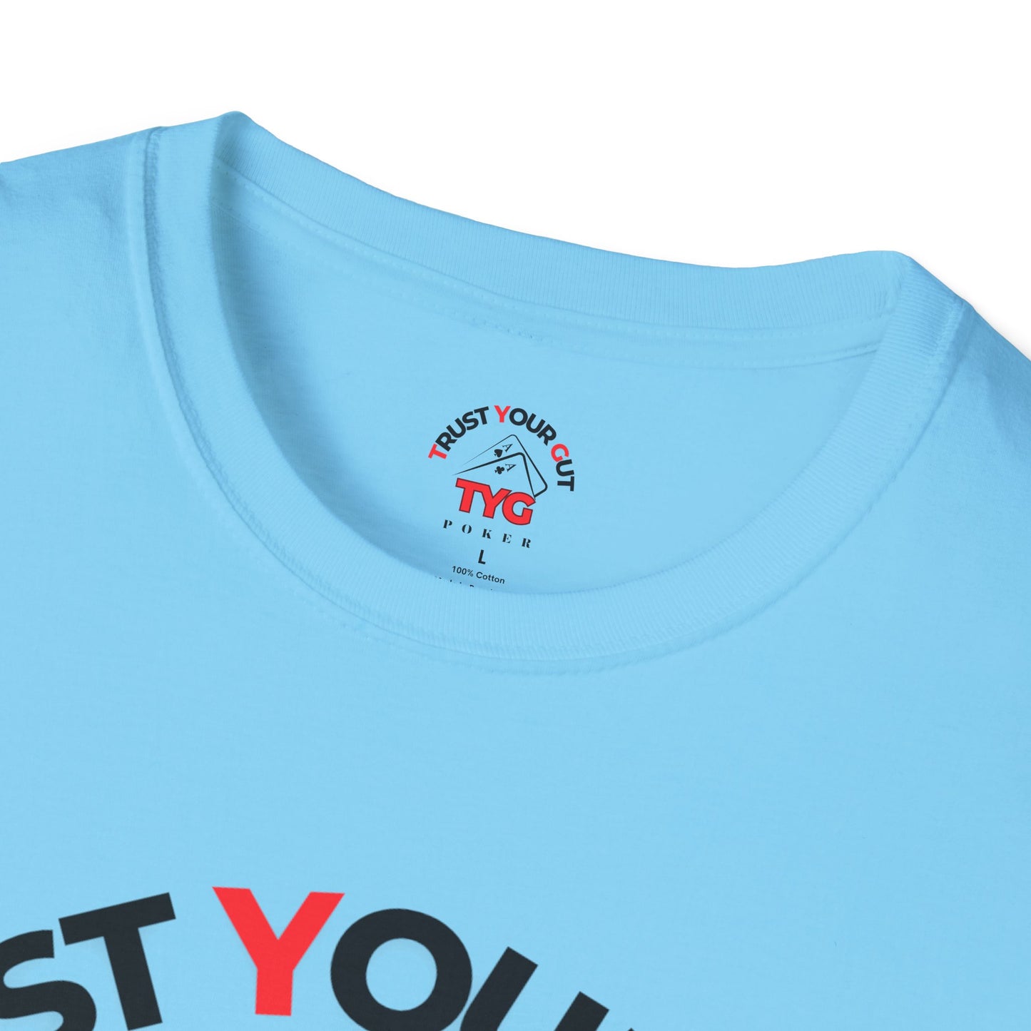 Unisex Poker T-Shirt - Trust Your Gut, Gift for Gamblers, Casual Wear, Poker Night, Softstyle Tee