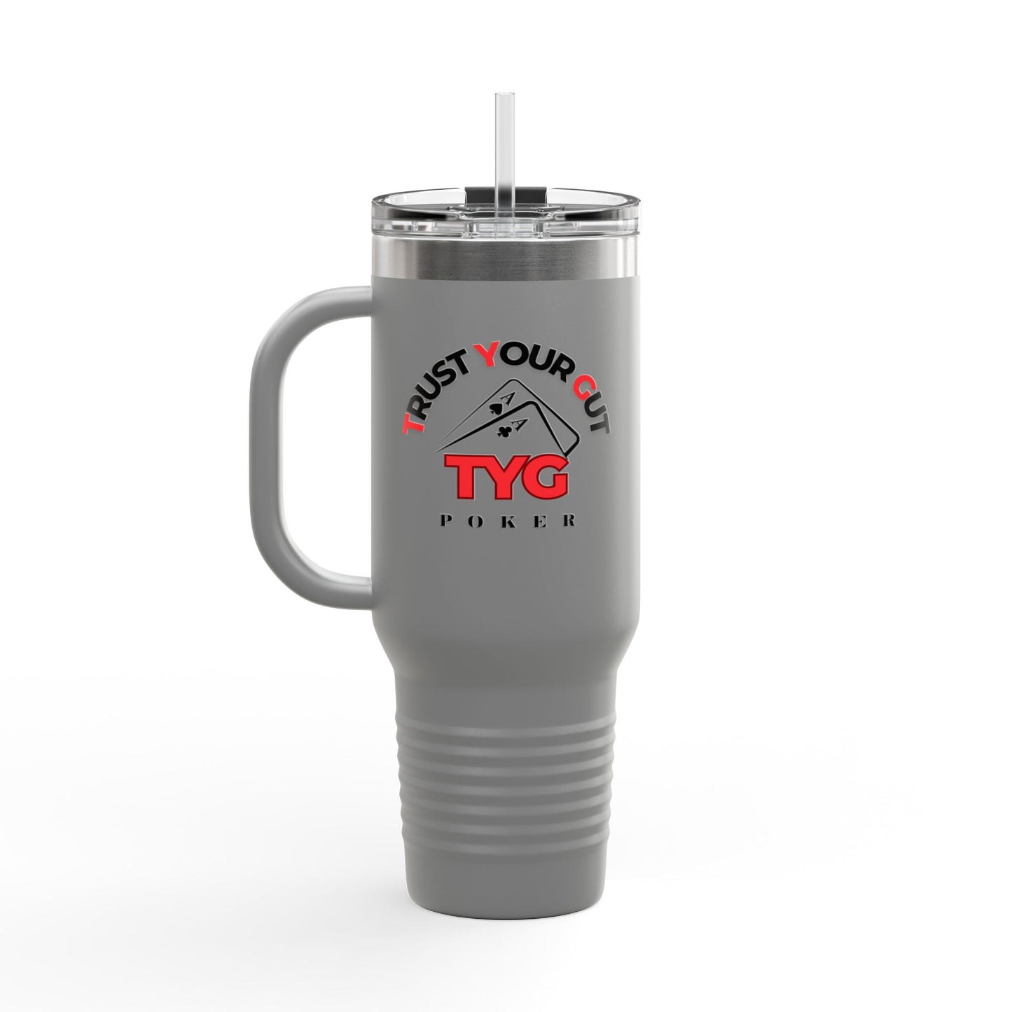 Trust Your Gut Insulated Travel Mug, 40oz - Custom Travel Tumbler for Coffee Lovers, Great for Gifts, Road Trips, and Everyday Use
