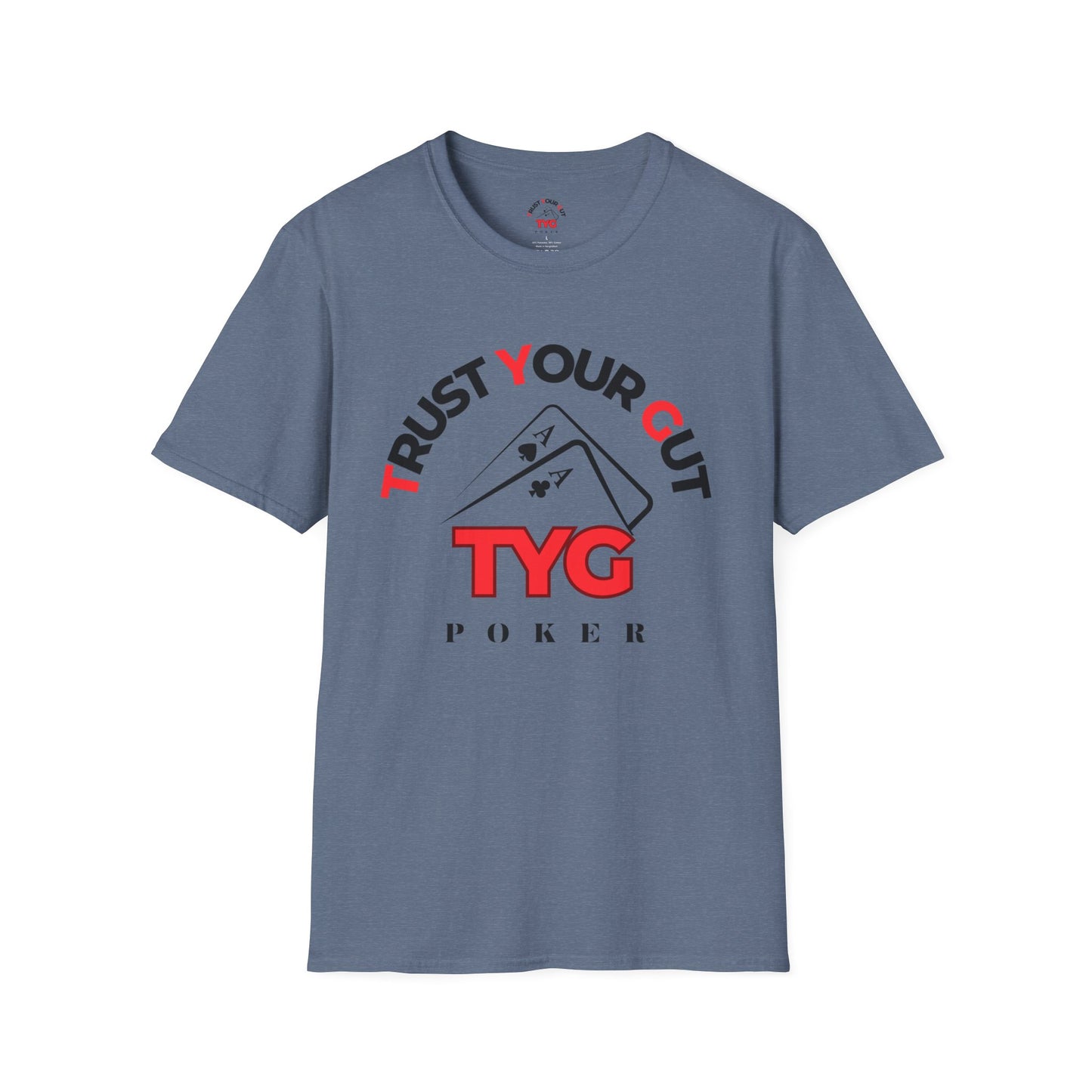 Unisex Poker T-Shirt - Trust Your Gut, Gift for Gamblers, Casual Wear, Poker Night, Softstyle Tee