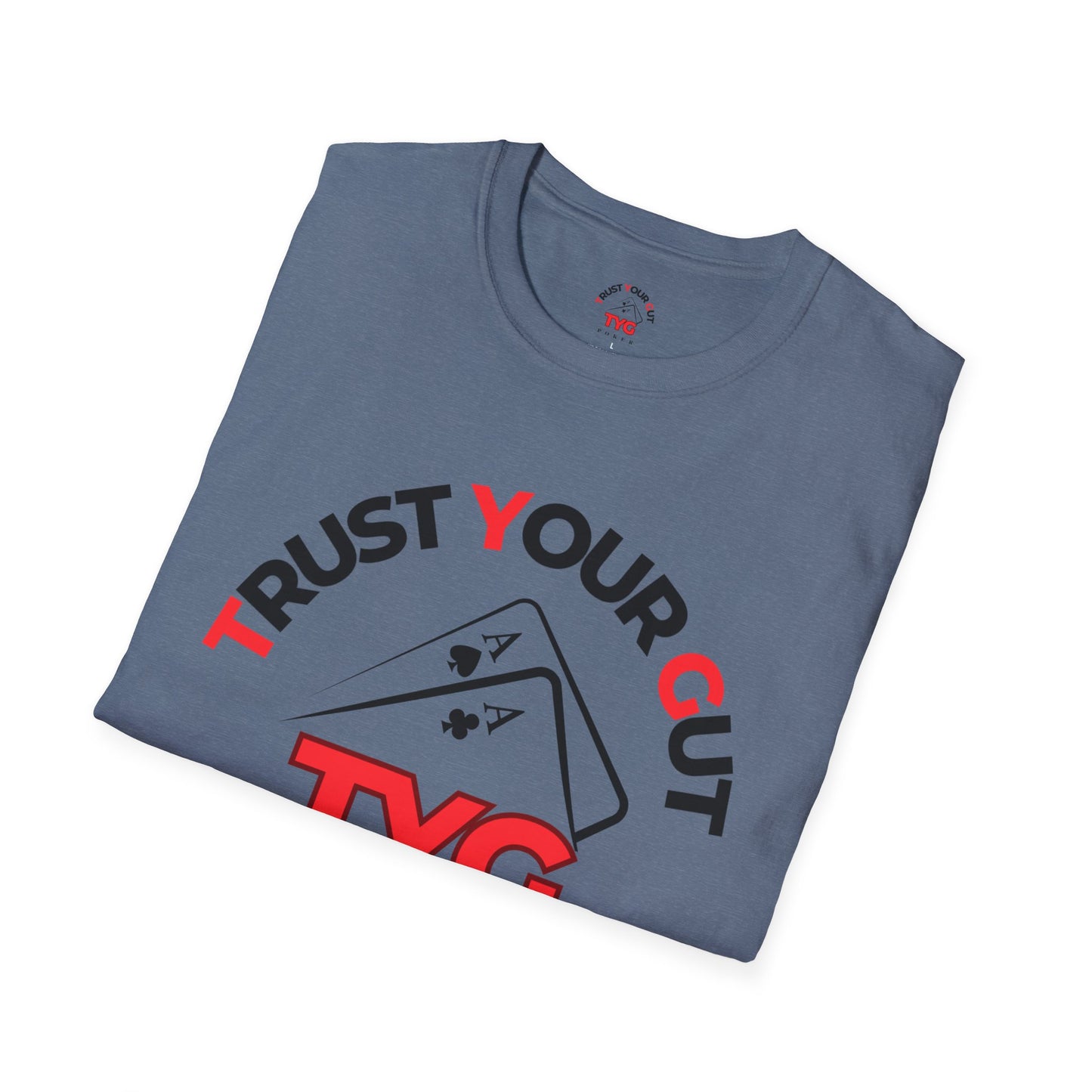 Unisex Poker T-Shirt - Trust Your Gut, Gift for Gamblers, Casual Wear, Poker Night, Softstyle Tee