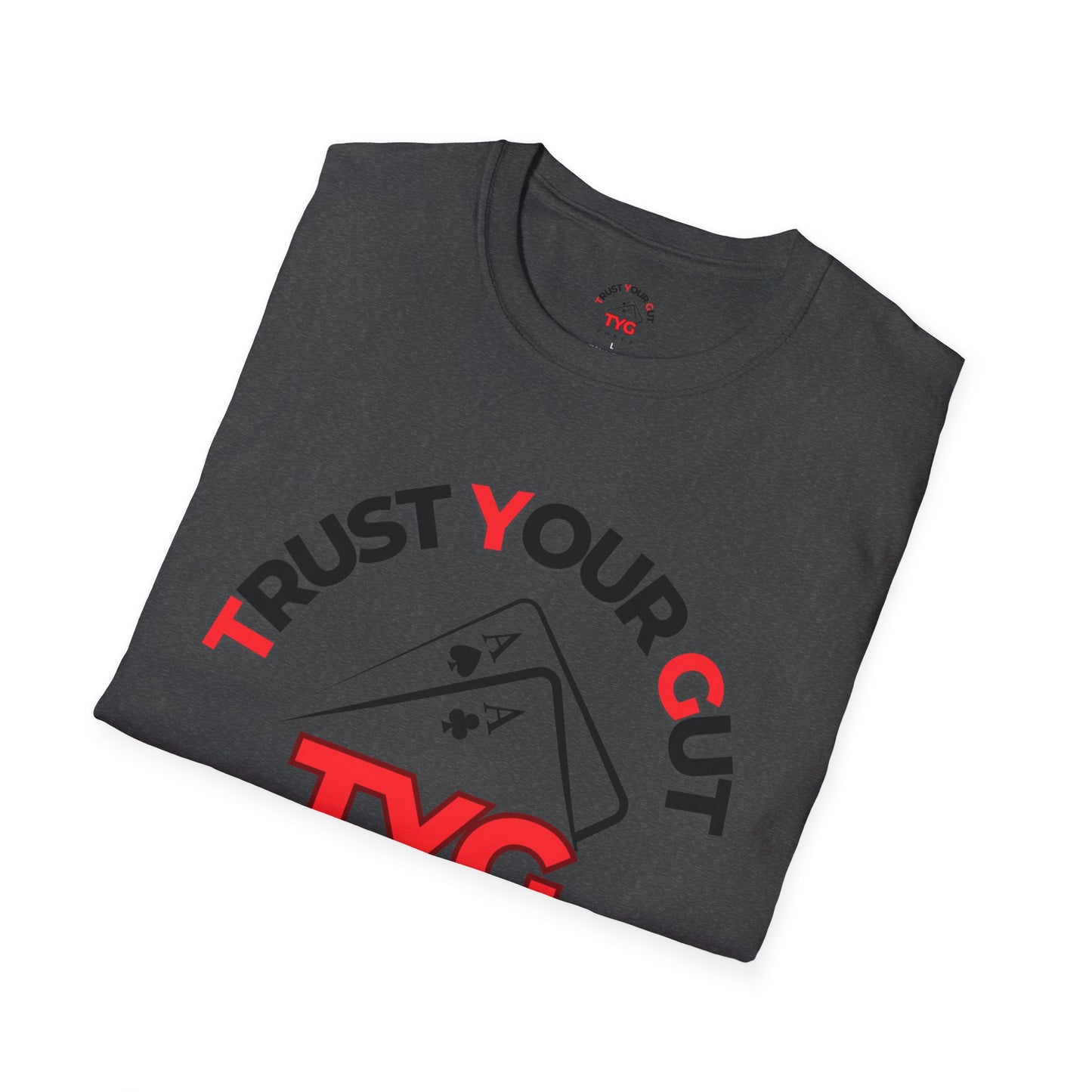 Unisex Poker T-Shirt - Trust Your Gut, Gift for Gamblers, Casual Wear, Poker Night, Softstyle Tee