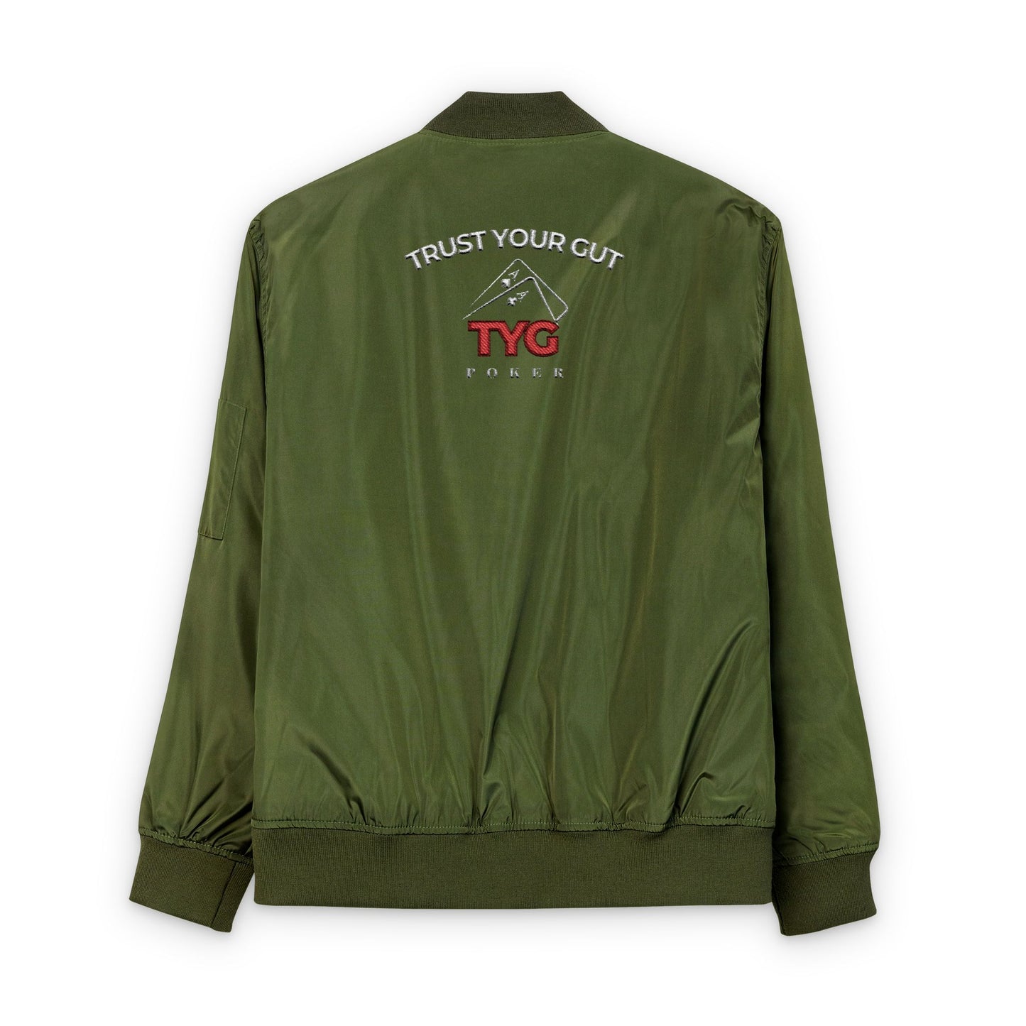 Eco-Friendly Embroidered Bomber Jacket | Stylish Recycled Outerwear, Sustainable Fashion Gift, Cool Streetwear