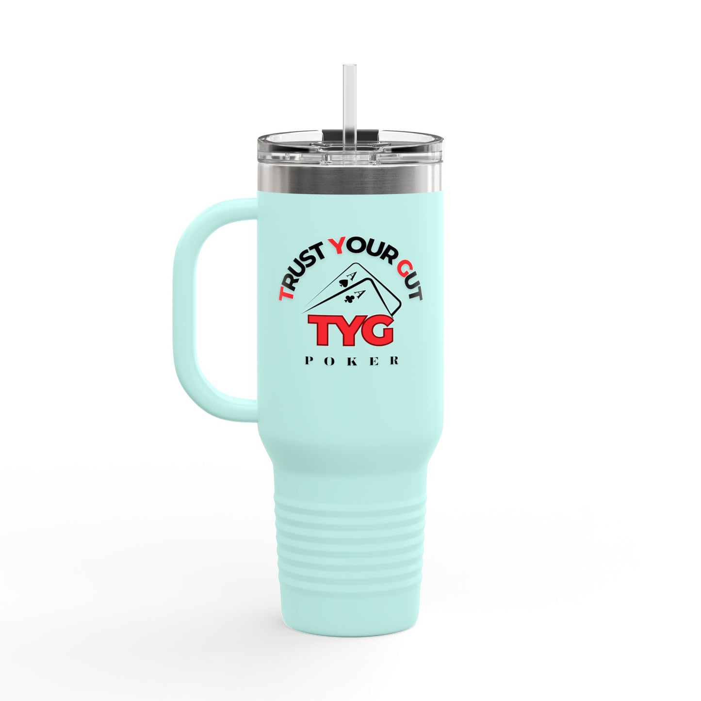 Trust Your Gut Insulated Travel Mug, 40oz - Custom Travel Tumbler for Coffee Lovers, Great for Gifts, Road Trips, and Everyday Use