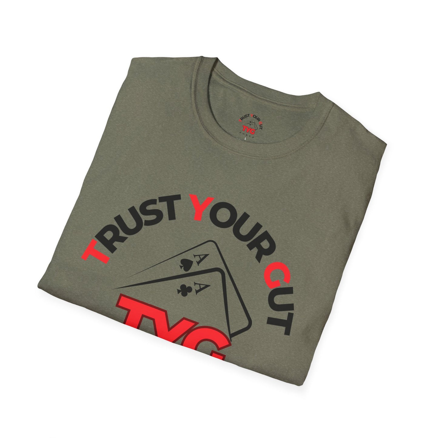 Unisex Poker T-Shirt - Trust Your Gut, Gift for Gamblers, Casual Wear, Poker Night, Softstyle Tee