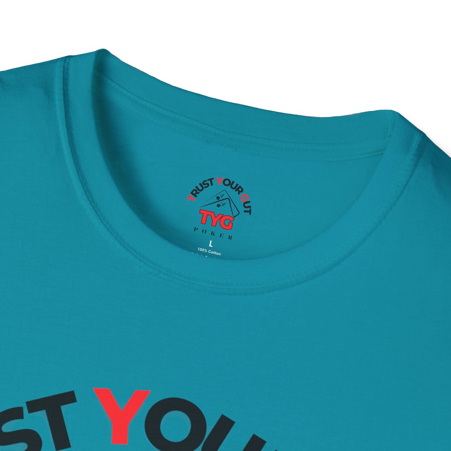 Unisex Poker T-Shirt - Trust Your Gut, Gift for Gamblers, Casual Wear, Poker Night, Softstyle Tee