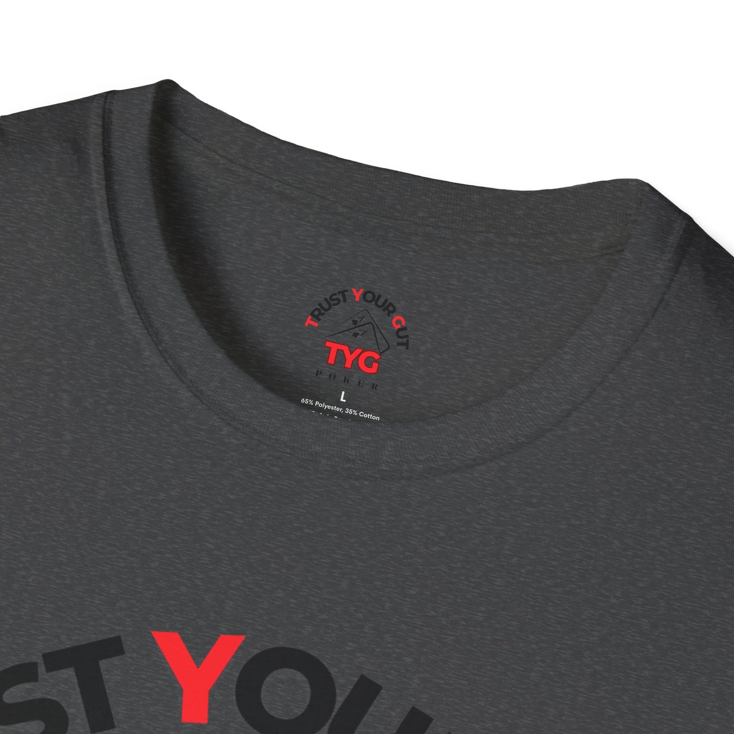 Unisex Poker T-Shirt - Trust Your Gut, Gift for Gamblers, Casual Wear, Poker Night, Softstyle Tee