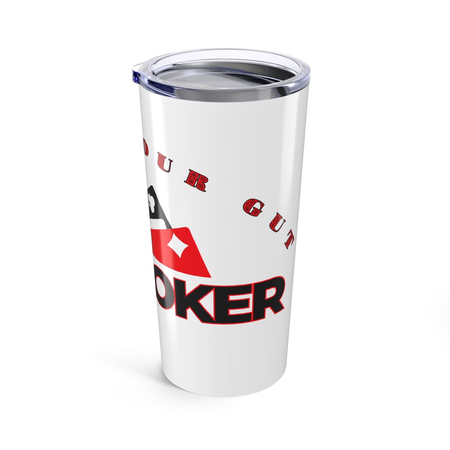 Poker-Themed 20oz Tumbler | Fun Gift for Card Lovers | Durable Travel Mug for Poker Night, Parties, and Everyday Use