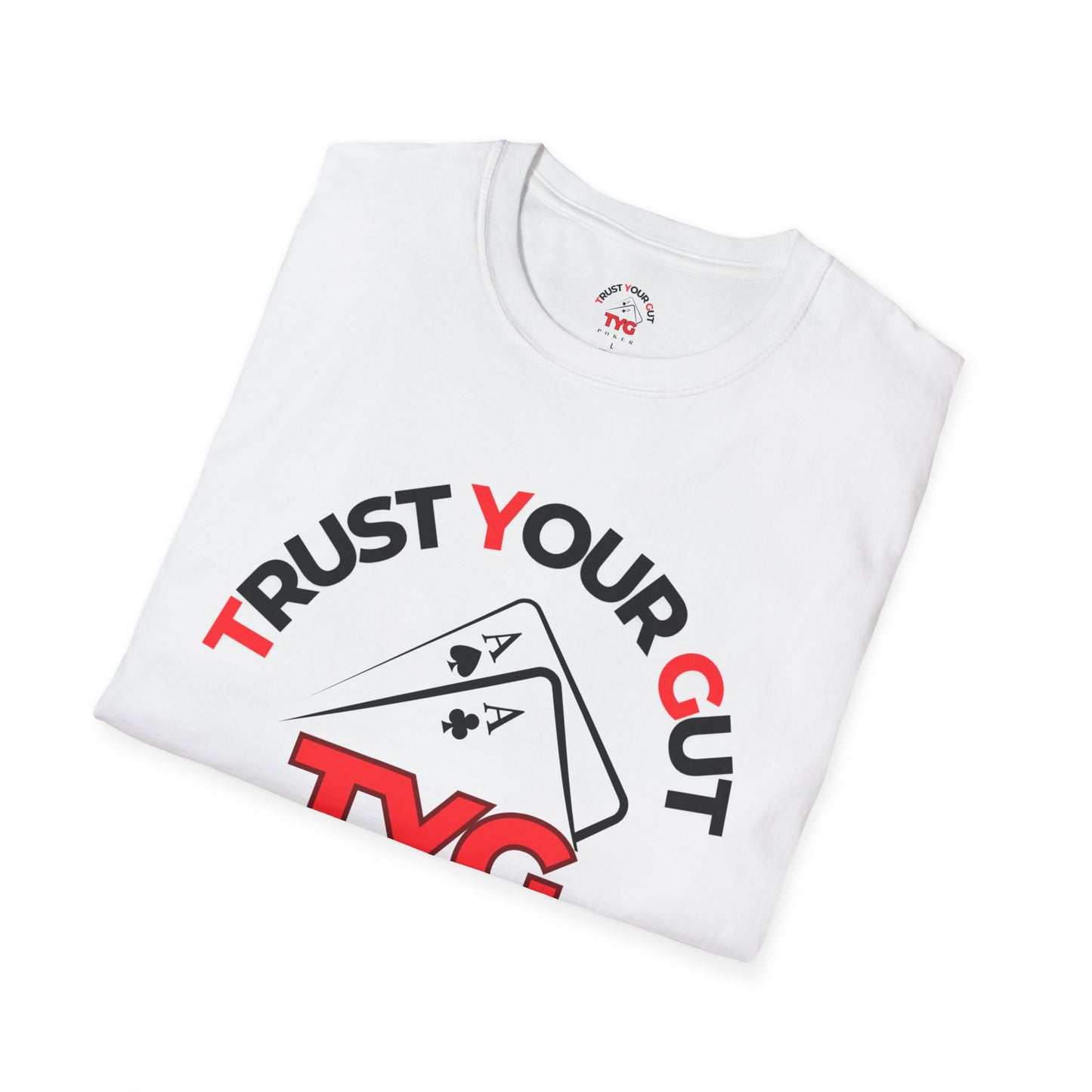 Unisex Poker T-Shirt - Trust Your Gut, Gift for Gamblers, Casual Wear, Poker Night, Softstyle Tee