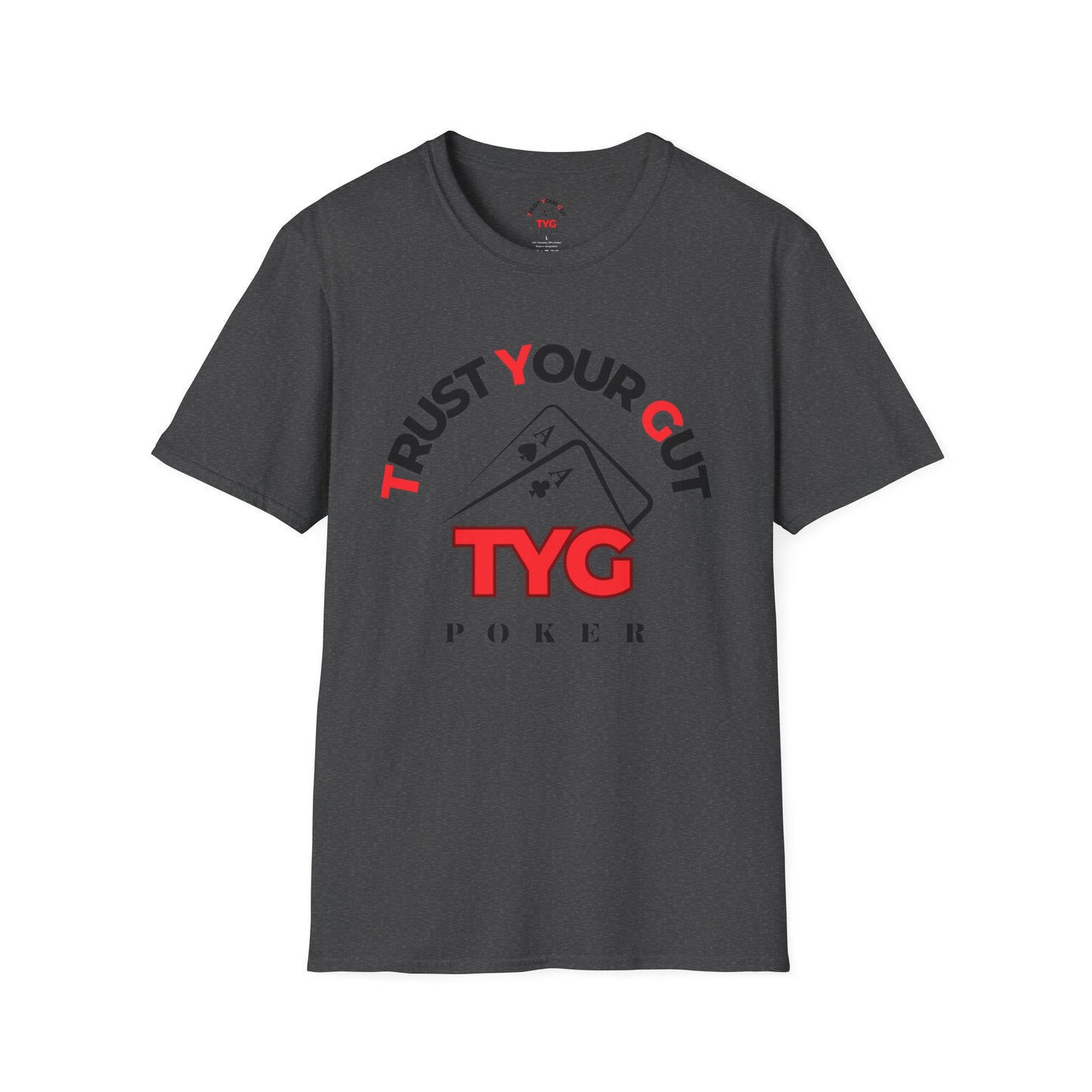 Unisex Poker T-Shirt - Trust Your Gut, Gift for Gamblers, Casual Wear, Poker Night, Softstyle Tee