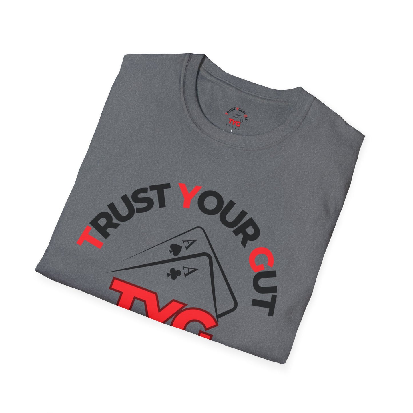 Unisex Poker T-Shirt - Trust Your Gut, Gift for Gamblers, Casual Wear, Poker Night, Softstyle Tee