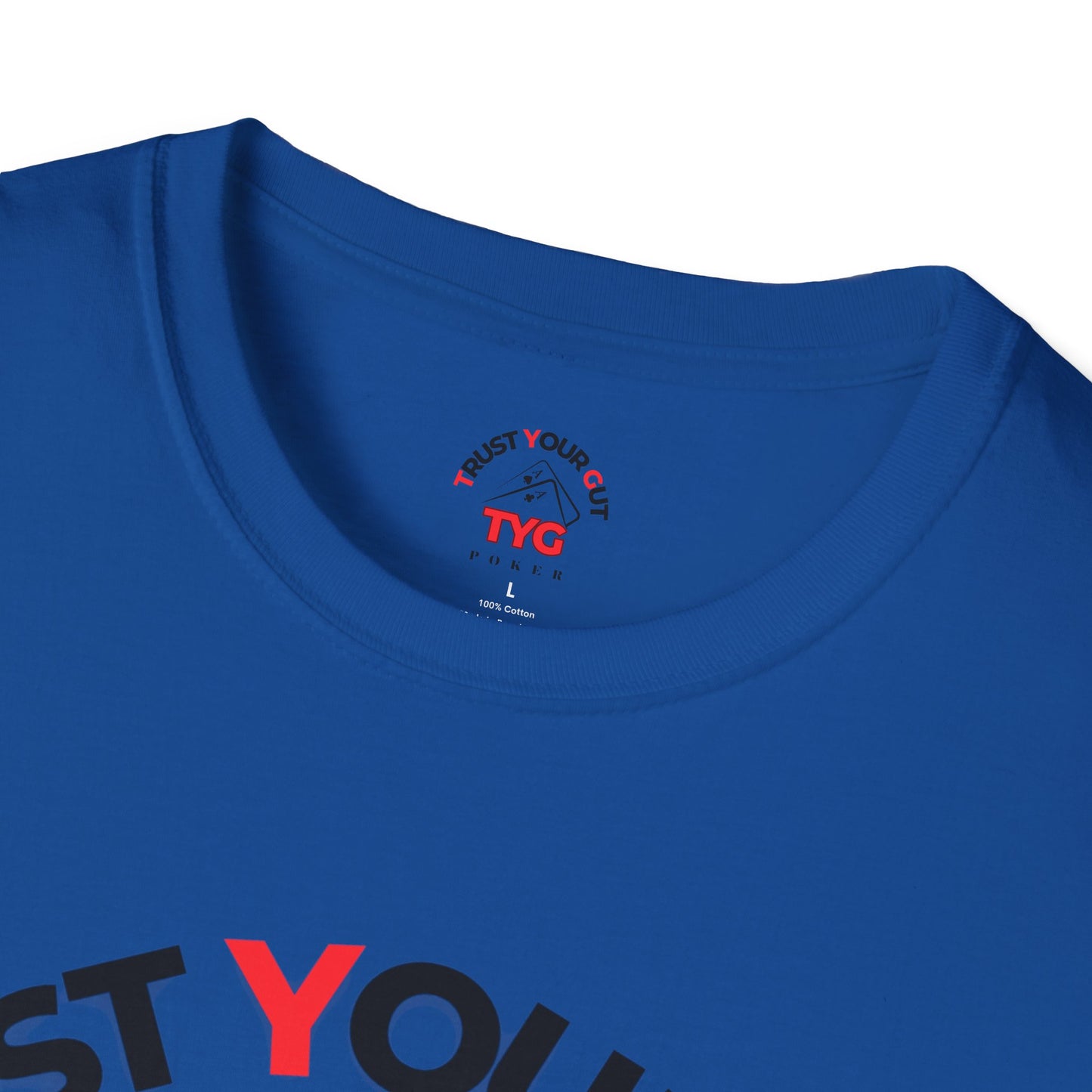 Unisex Poker T-Shirt - Trust Your Gut, Gift for Gamblers, Casual Wear, Poker Night, Softstyle Tee