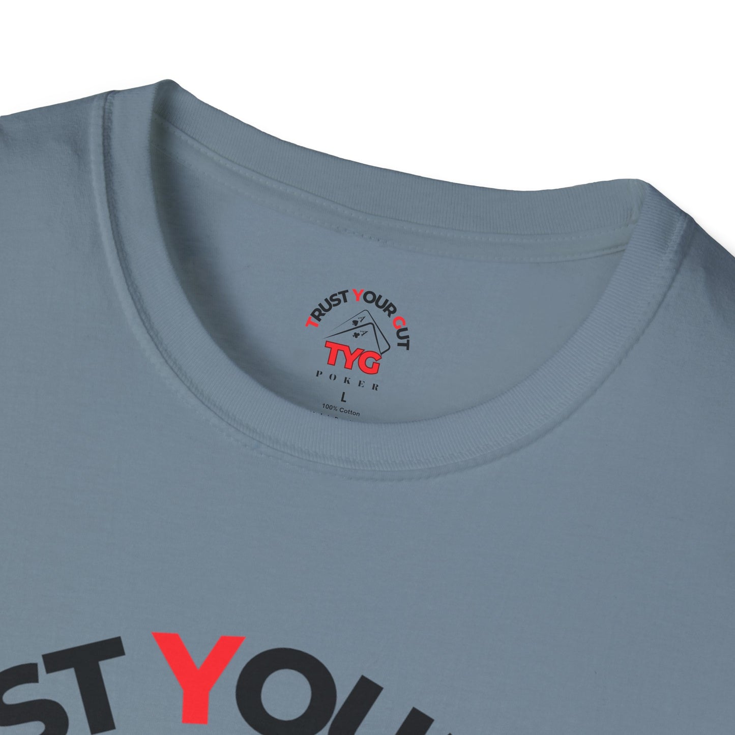 Unisex Poker T-Shirt - Trust Your Gut, Gift for Gamblers, Casual Wear, Poker Night, Softstyle Tee