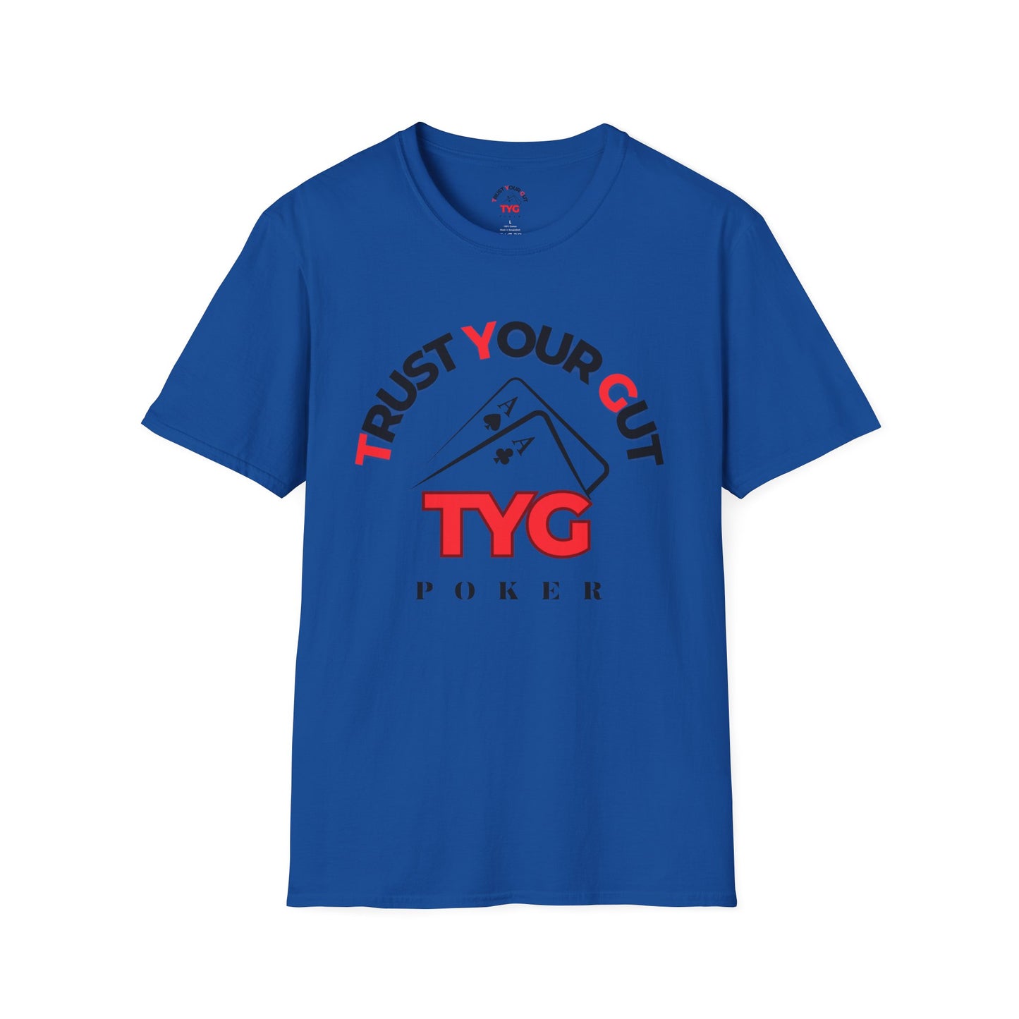 Unisex Poker T-Shirt - Trust Your Gut, Gift for Gamblers, Casual Wear, Poker Night, Softstyle Tee