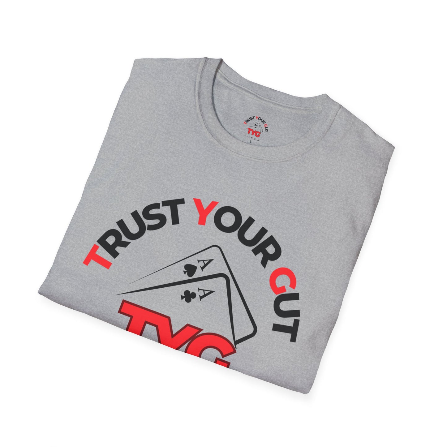 Unisex Poker T-Shirt - Trust Your Gut, Gift for Gamblers, Casual Wear, Poker Night, Softstyle Tee