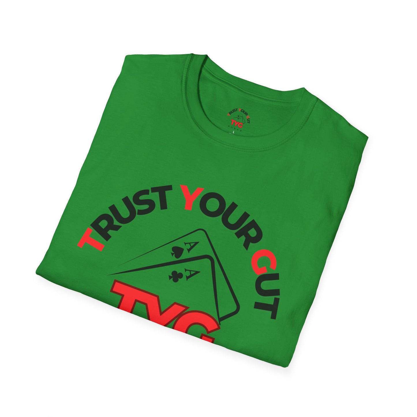 Unisex Poker T-Shirt - Trust Your Gut, Gift for Gamblers, Casual Wear, Poker Night, Softstyle Tee