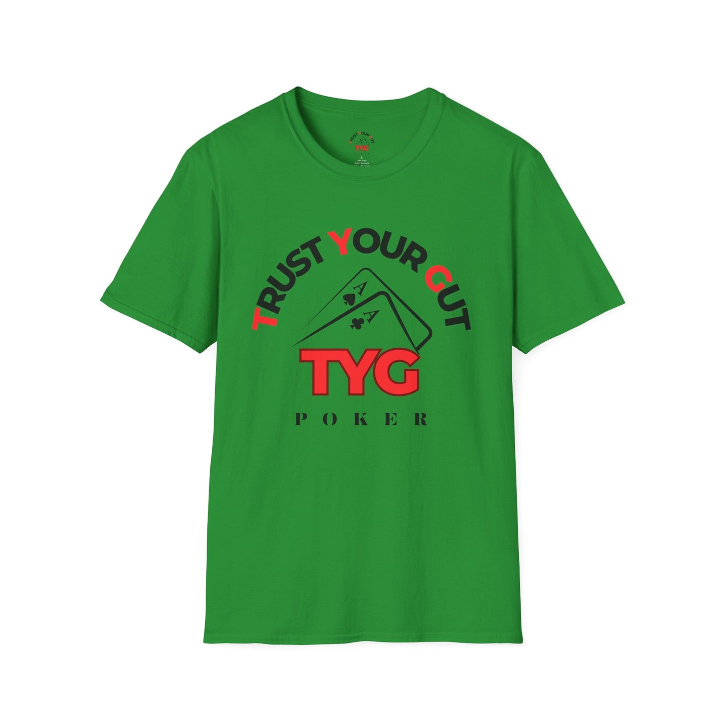 Unisex Poker T-Shirt - Trust Your Gut, Gift for Gamblers, Casual Wear, Poker Night, Softstyle Tee