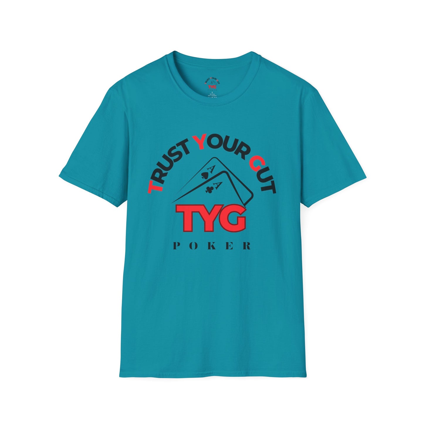 Unisex Poker T-Shirt - Trust Your Gut, Gift for Gamblers, Casual Wear, Poker Night, Softstyle Tee