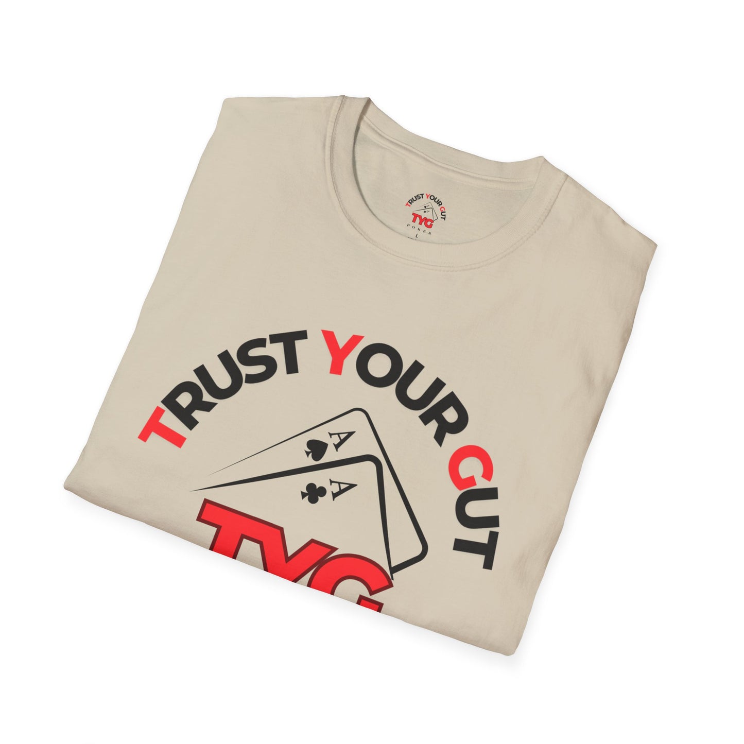 Unisex Poker T-Shirt - Trust Your Gut, Gift for Gamblers, Casual Wear, Poker Night, Softstyle Tee