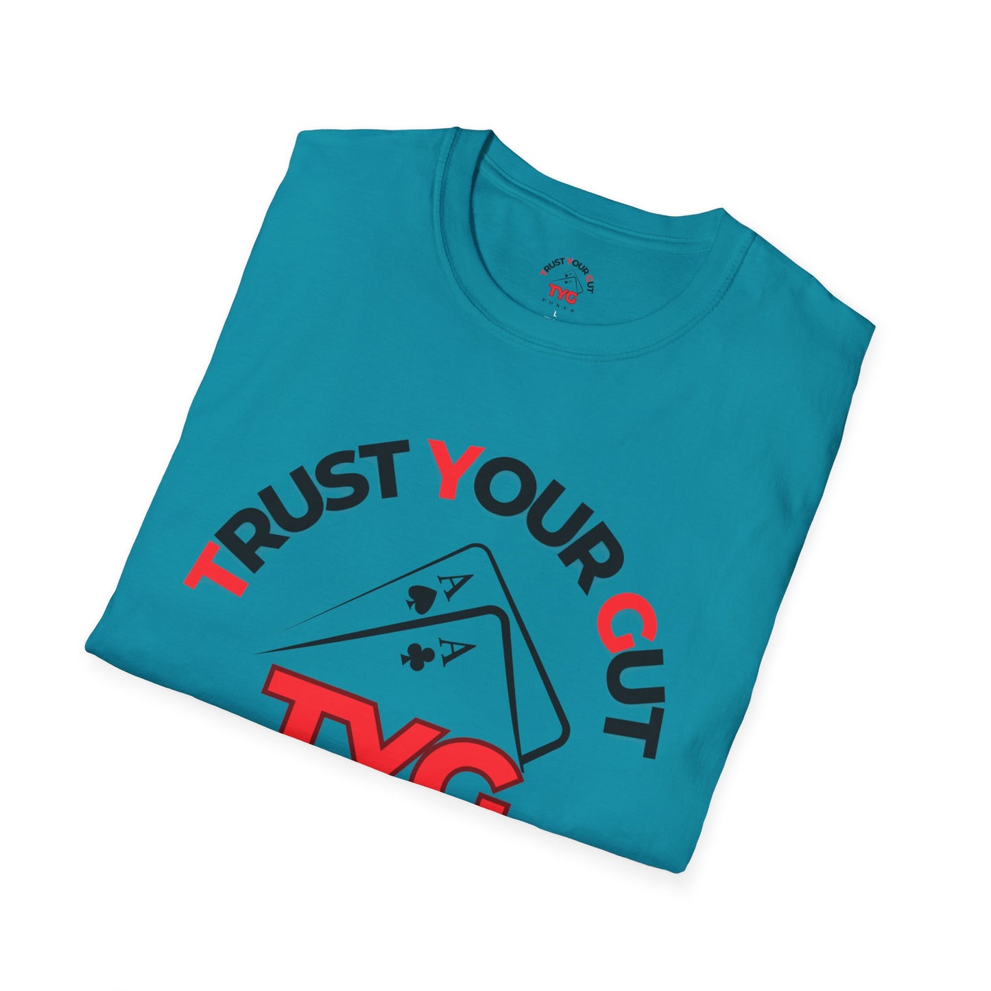 Unisex Poker T-Shirt - Trust Your Gut, Gift for Gamblers, Casual Wear, Poker Night, Softstyle Tee