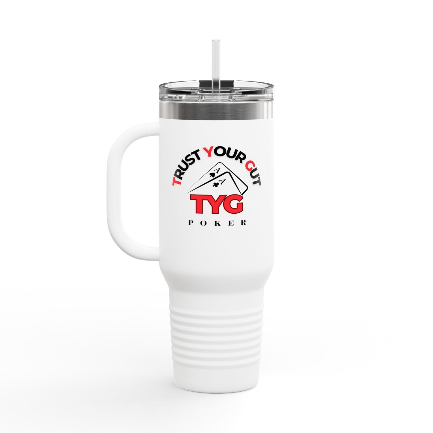 Trust Your Gut Insulated Travel Mug, 40oz - Custom Travel Tumbler for Coffee Lovers, Great for Gifts, Road Trips, and Everyday Use