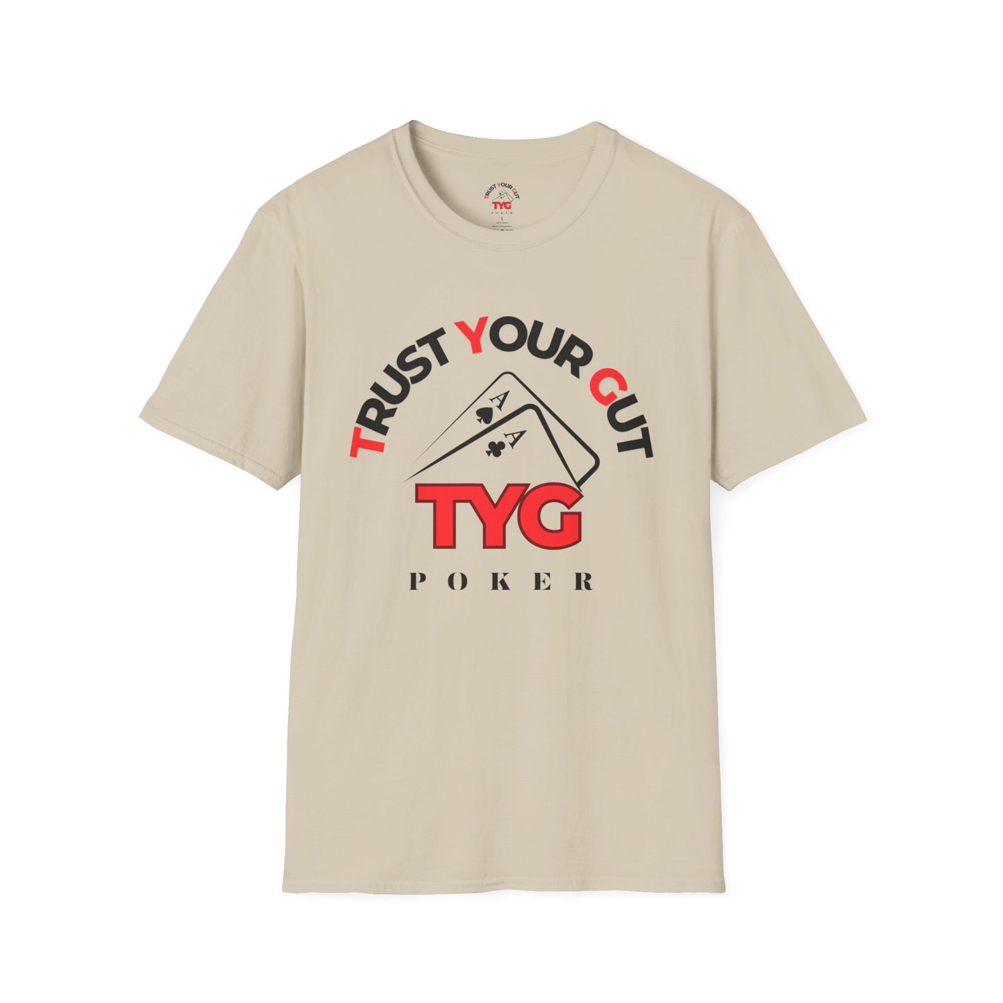 Unisex Poker T-Shirt - Trust Your Gut, Gift for Gamblers, Casual Wear, Poker Night, Softstyle Tee