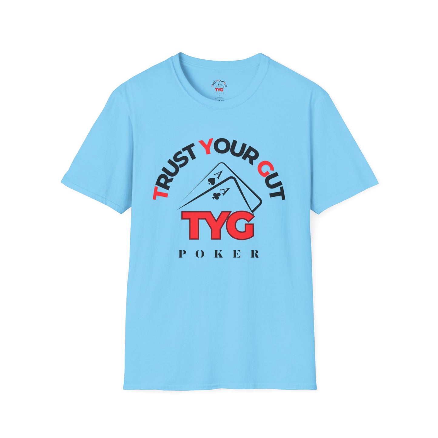 Unisex Poker T-Shirt - Trust Your Gut, Gift for Gamblers, Casual Wear, Poker Night, Softstyle Tee