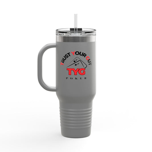 Trust Your Gut Insulated Travel Mug, 40oz - Custom Travel Tumbler for Coffee Lovers, Great for Gifts, Road Trips, and Everyday Use