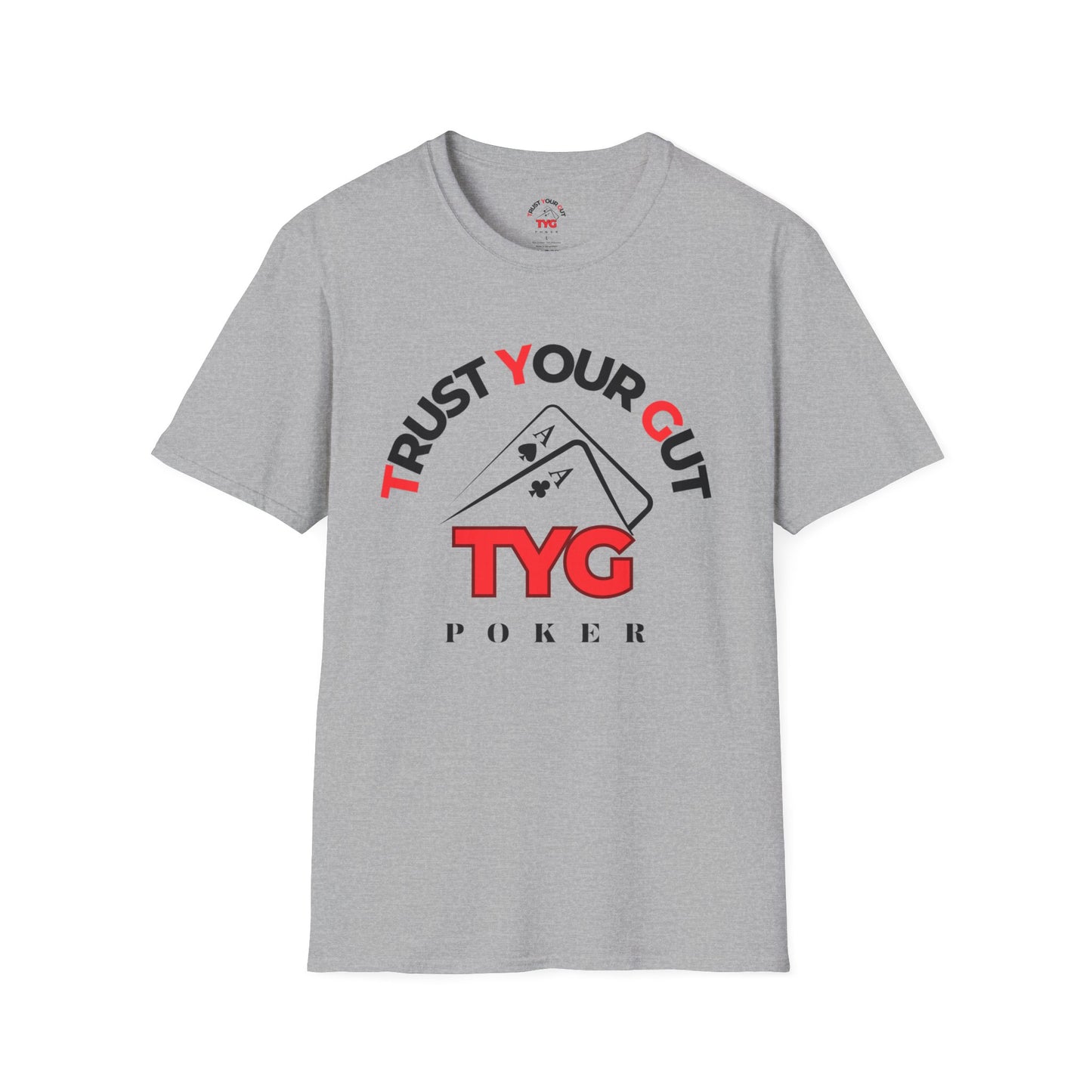 Unisex Poker T-Shirt - Trust Your Gut, Gift for Gamblers, Casual Wear, Poker Night, Softstyle Tee