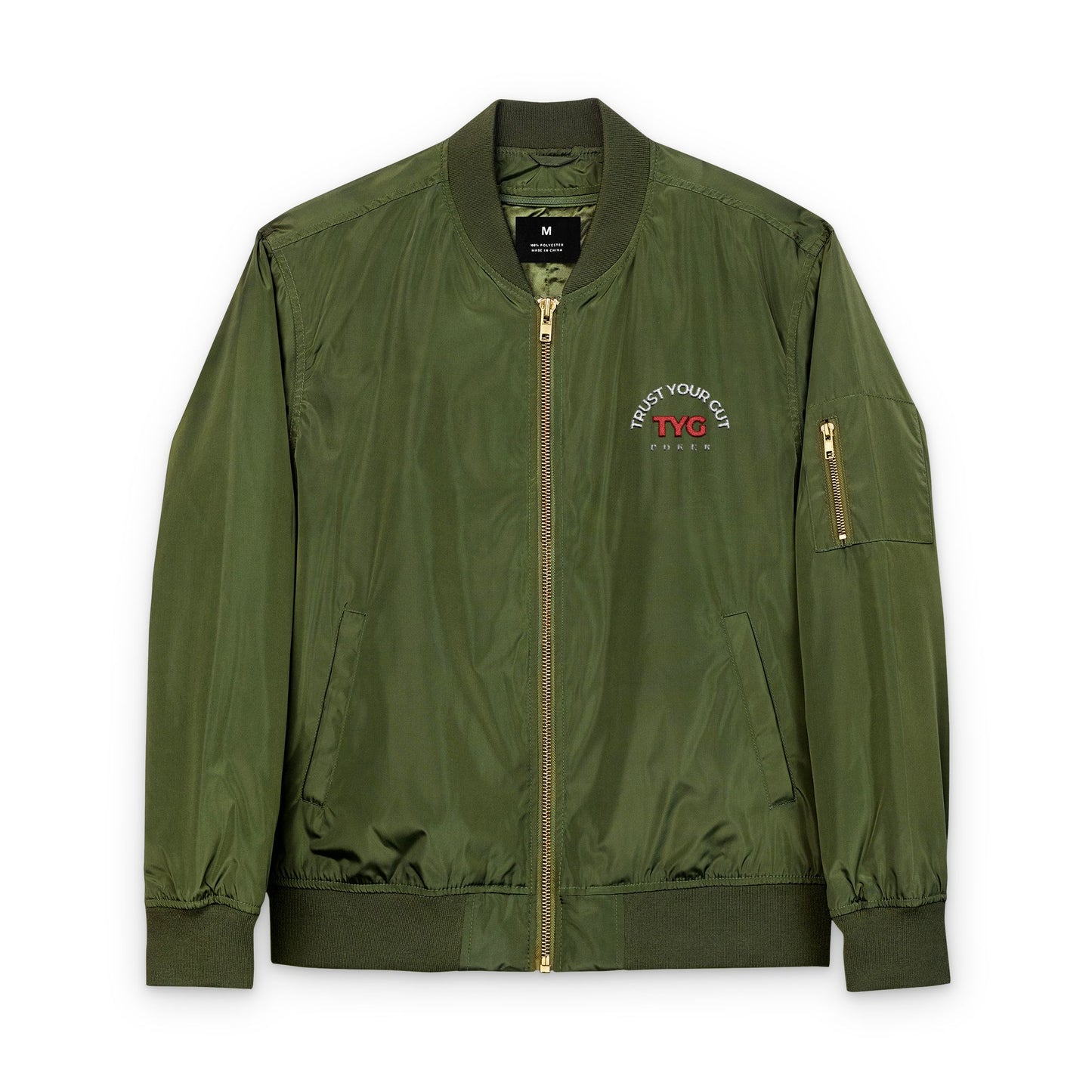 Eco-Friendly Embroidered Bomber Jacket | Stylish Recycled Outerwear, Sustainable Fashion Gift, Cool Streetwear