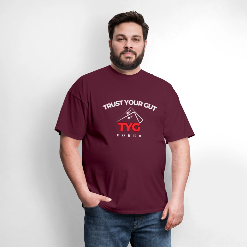 Unisex Classic "Trust Your Gut" T-Shirt - burgundy