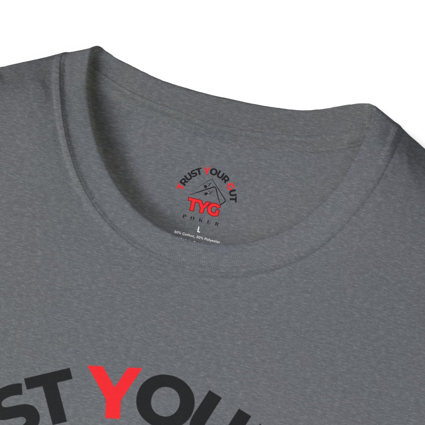 Unisex Poker T-Shirt - Trust Your Gut, Gift for Gamblers, Casual Wear, Poker Night, Softstyle Tee