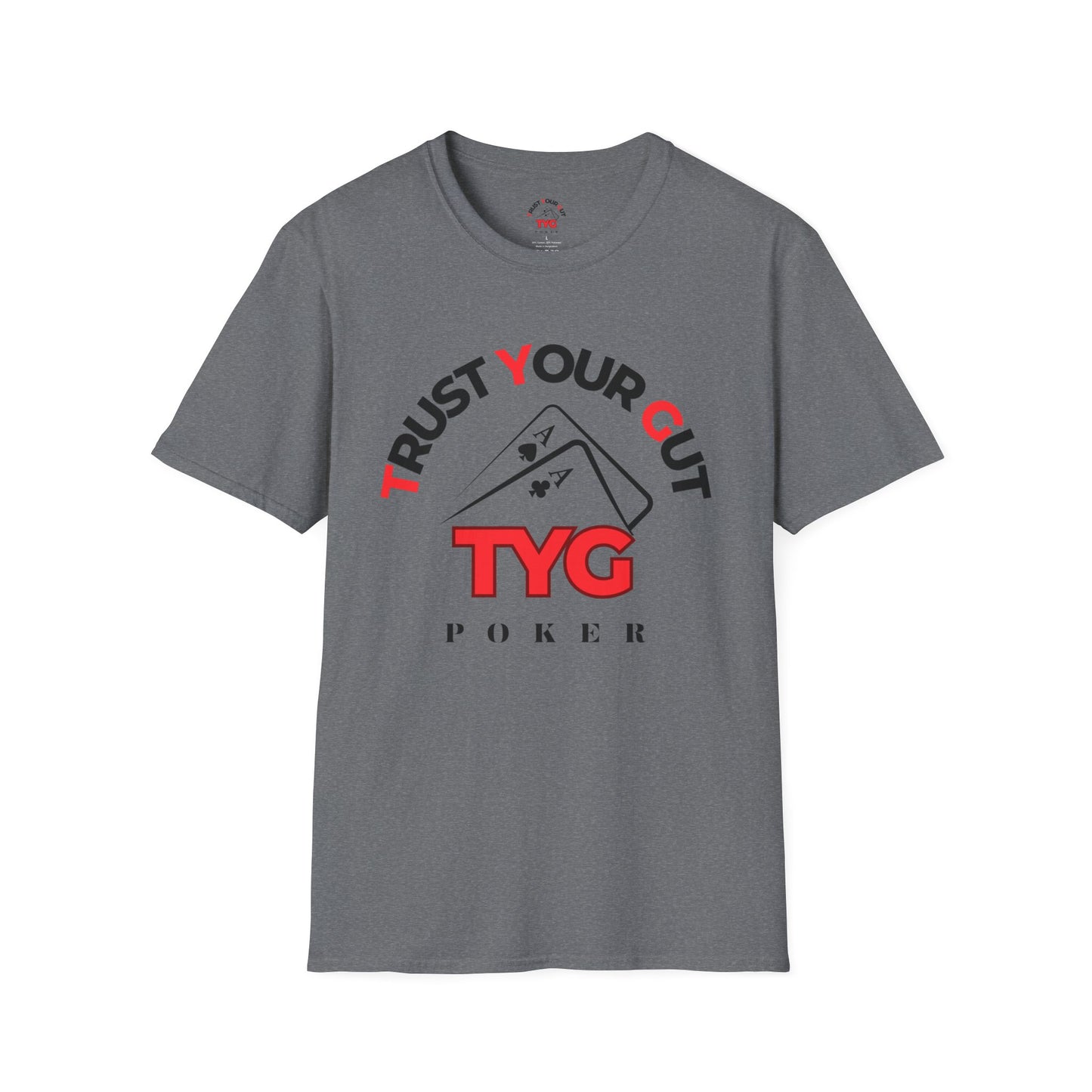 Unisex Poker T-Shirt - Trust Your Gut, Gift for Gamblers, Casual Wear, Poker Night, Softstyle Tee