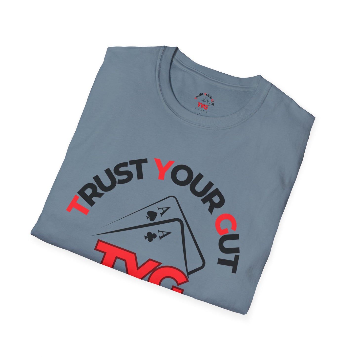 Unisex Poker T-Shirt - Trust Your Gut, Gift for Gamblers, Casual Wear, Poker Night, Softstyle Tee