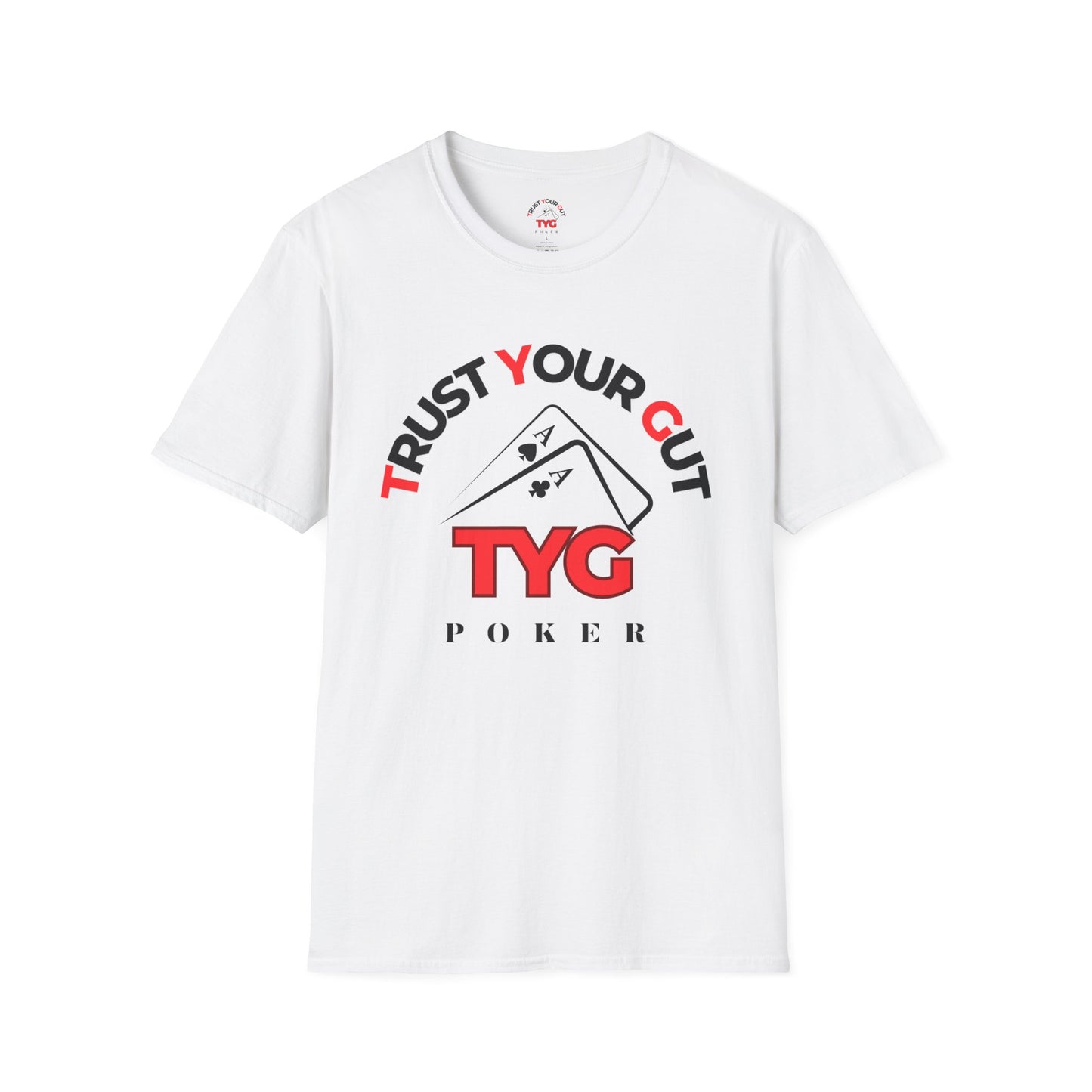 Unisex Poker T-Shirt - Trust Your Gut, Gift for Gamblers, Casual Wear, Poker Night, Softstyle Tee