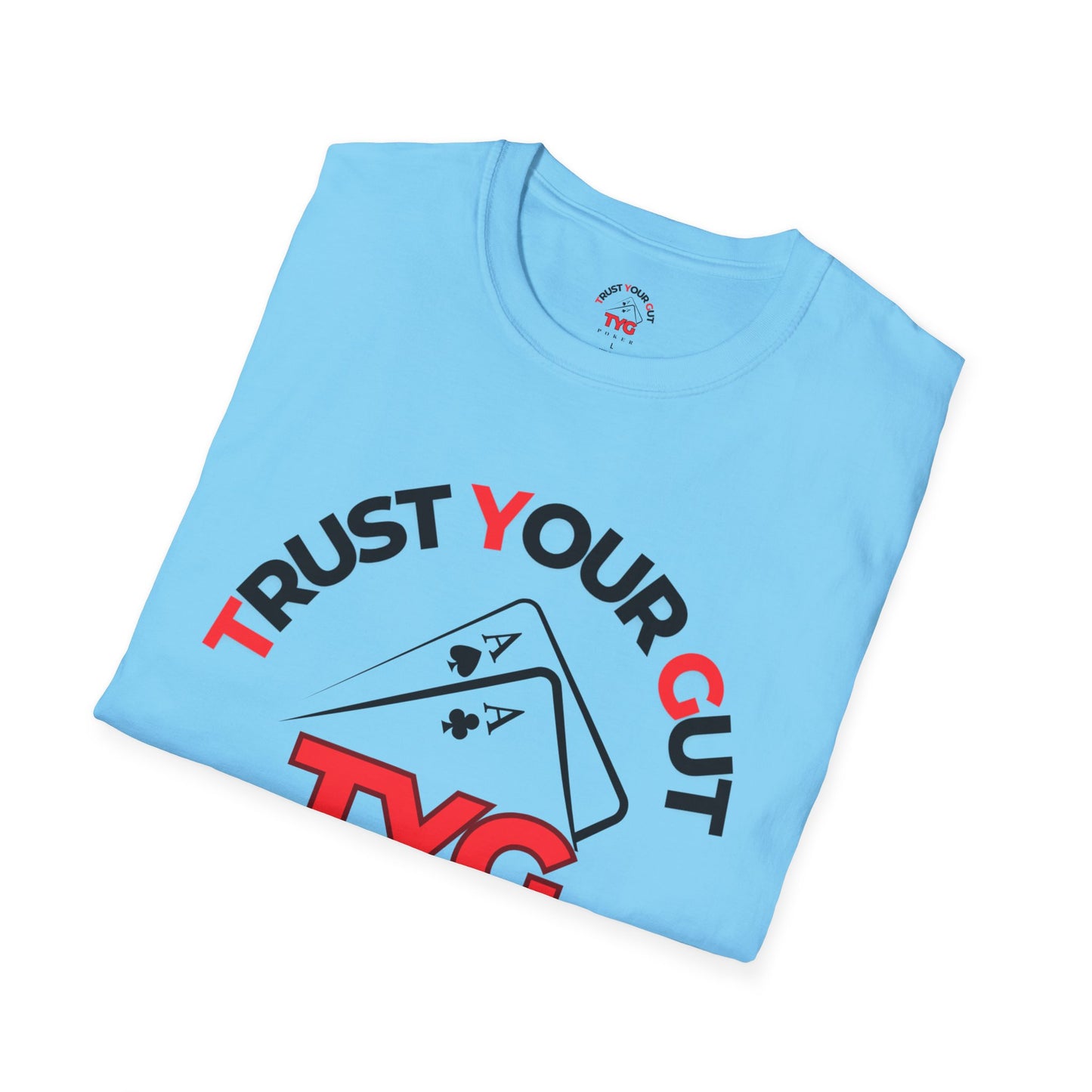 Unisex Poker T-Shirt - Trust Your Gut, Gift for Gamblers, Casual Wear, Poker Night, Softstyle Tee